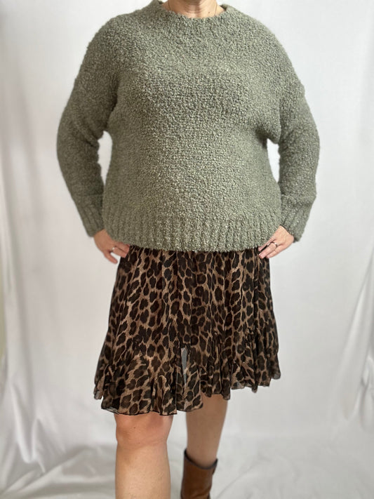Boucle Pullover, Khaki