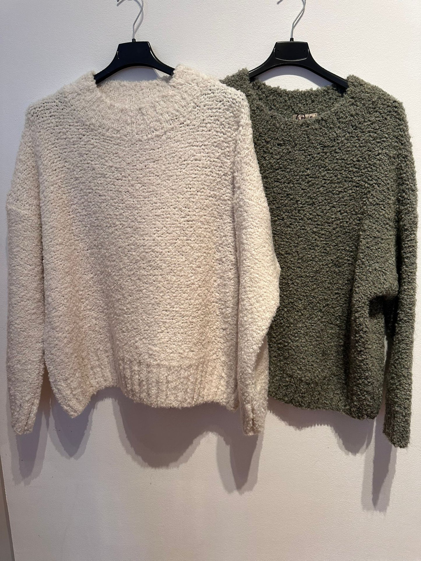 Boucle Pullover, Ecru