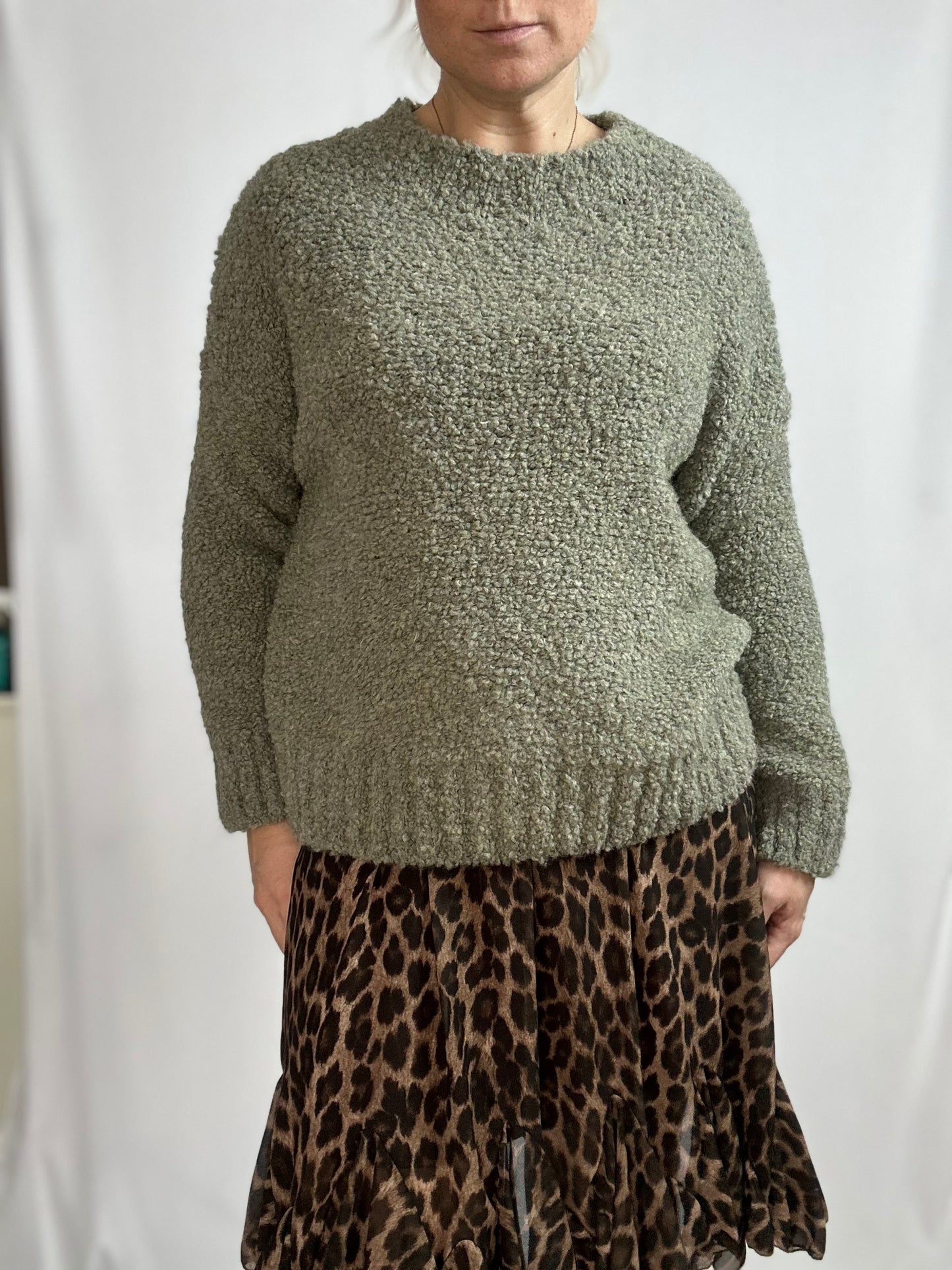 Boucle Pullover, Khaki