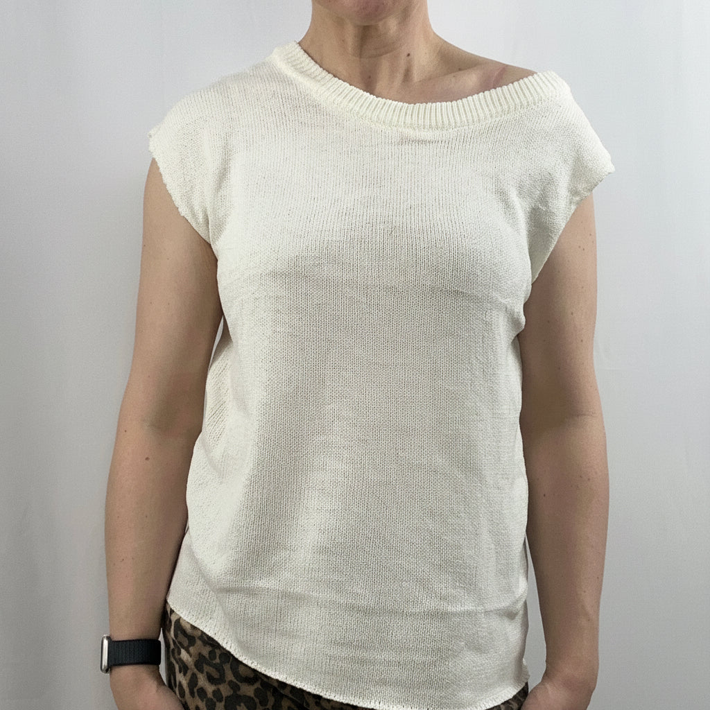Sommer Strickshirt Off Shoulder
