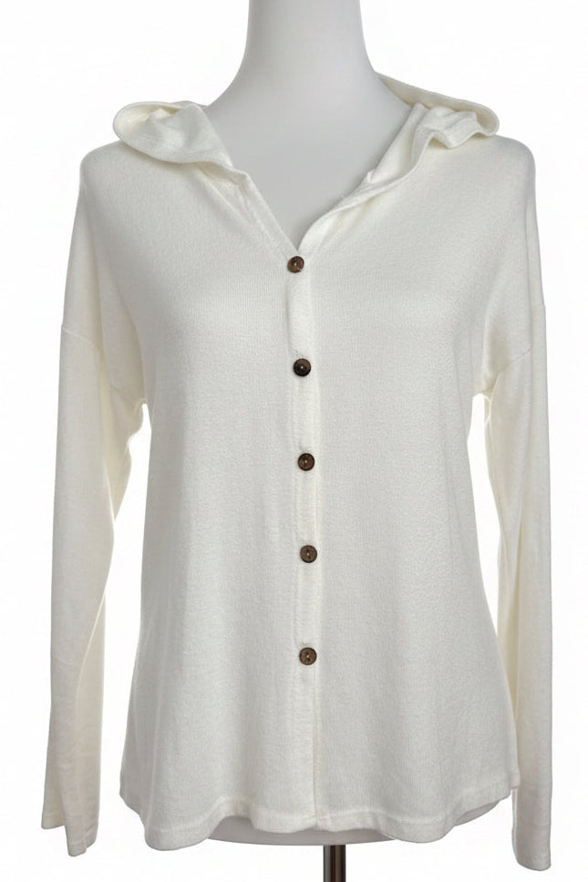 Strickjacke mit Kapuze