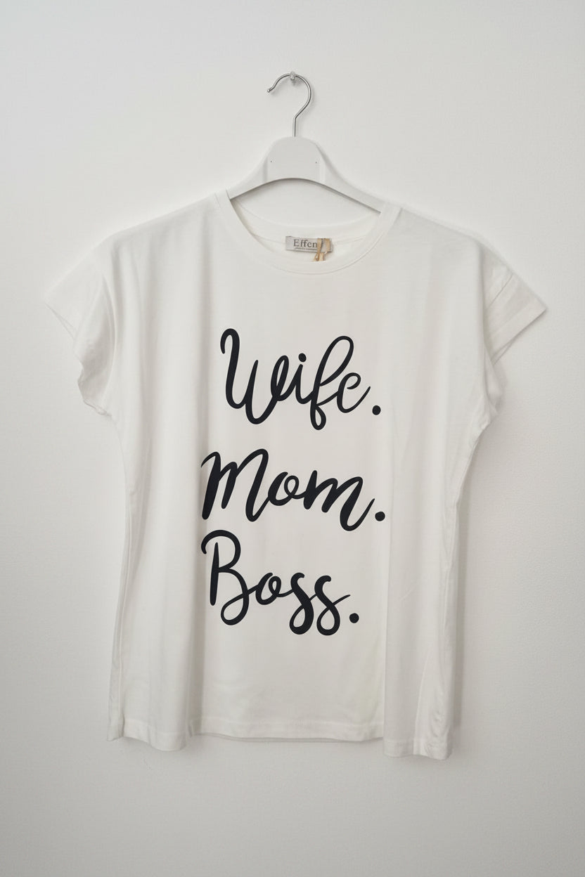 T-Shirt "Wife Mom Boss"