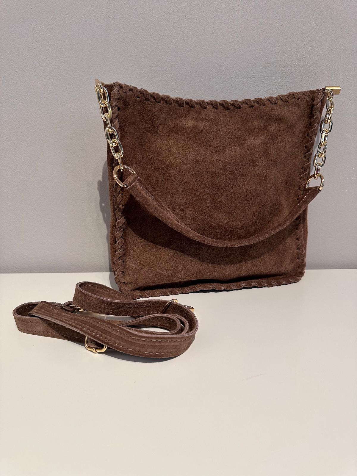 Wildledertasche eckig