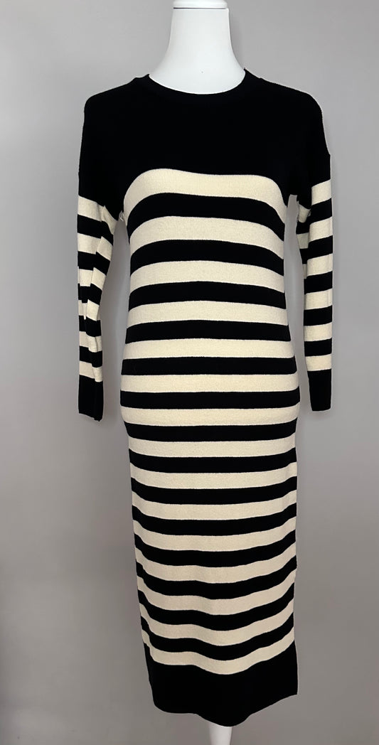Strickkleid lang gestreift