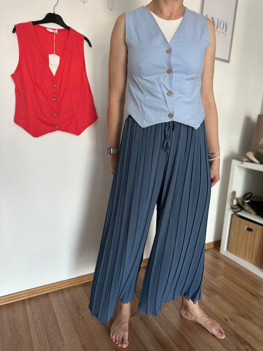 Plissee Culotte Hose