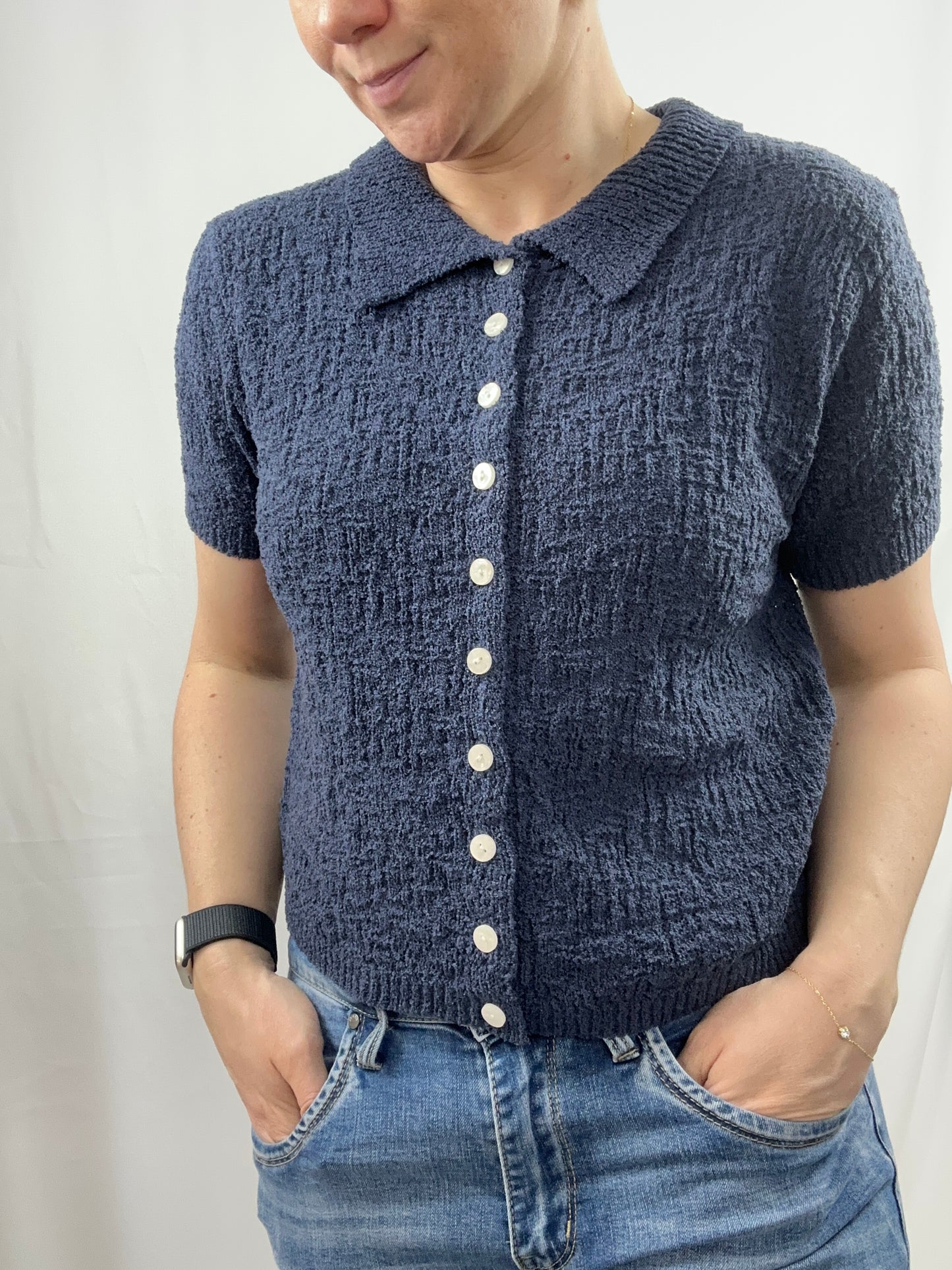 Strickshirt Polo, versch. Farben