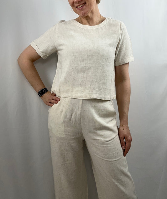 Culotte Leinen Hose