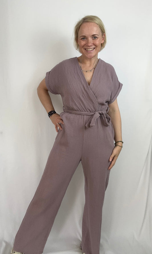 Musselin Jumpsuit lang