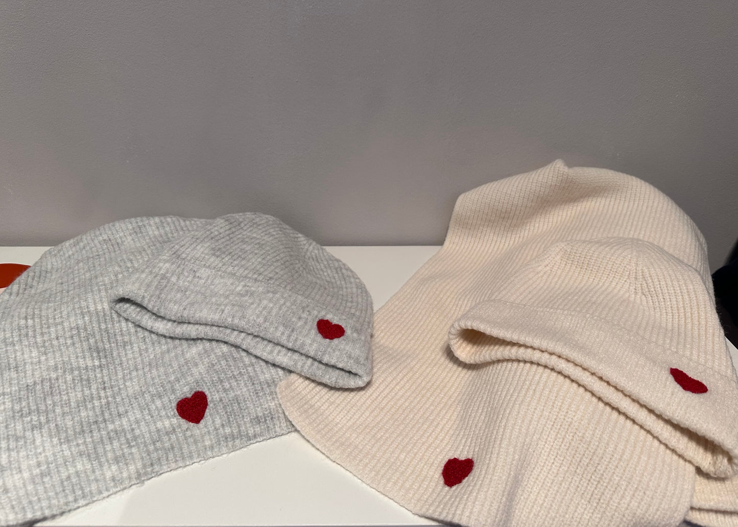 Schal & Mütze Herz Set