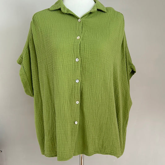 Musselin Bluse kurzarm