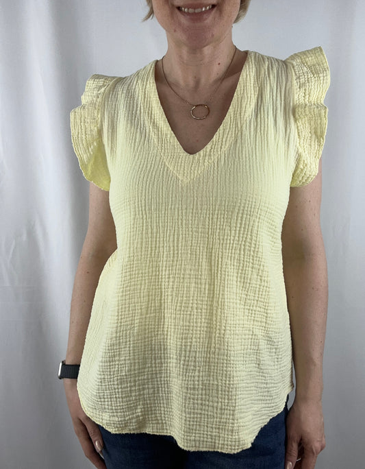 Musselin Bluse mit Rüschen
