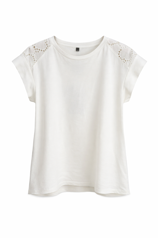 T-Shirt, Lochstickerei