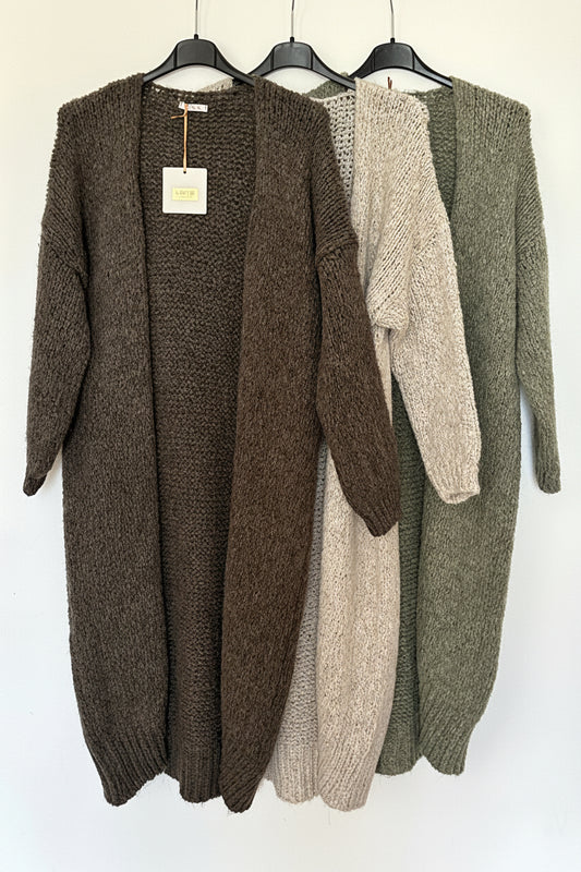 Strickjacke lang