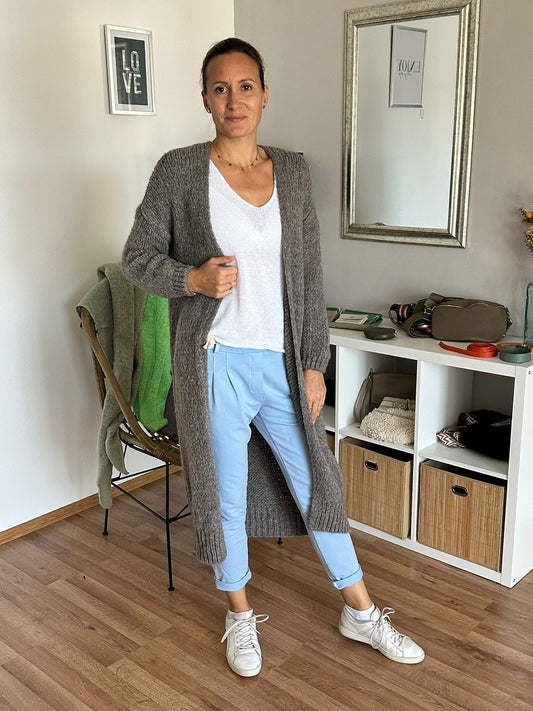 Strickjacke lang
