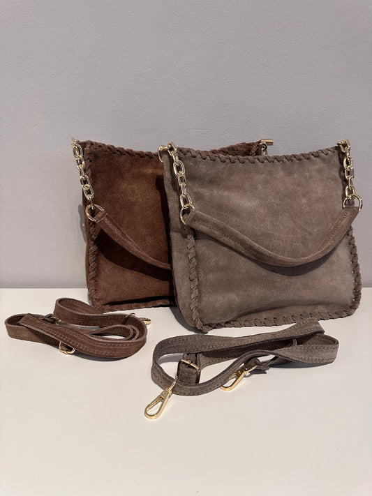 Wildledertasche eckig
